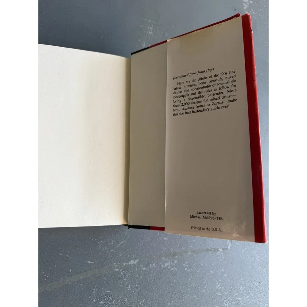 The Complete Bartender Hardcover Paper Book by Robyn M. Feller Original